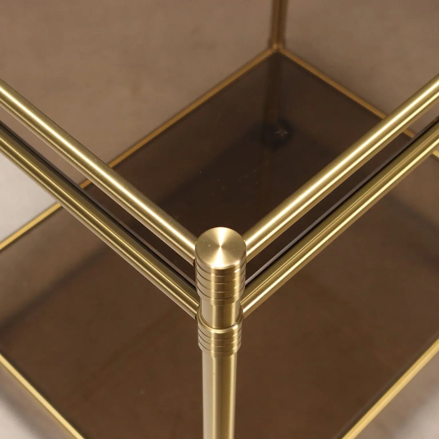 Vintage Kitchen Trolley Smoked Glass Brass Design Italy 1980s | Modernism | Complements