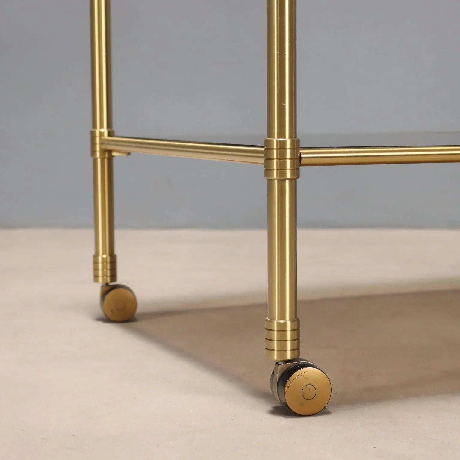 Vintage Kitchen Trolley Smoked Glass Brass Design Italy 1980s | Modernism | Complements