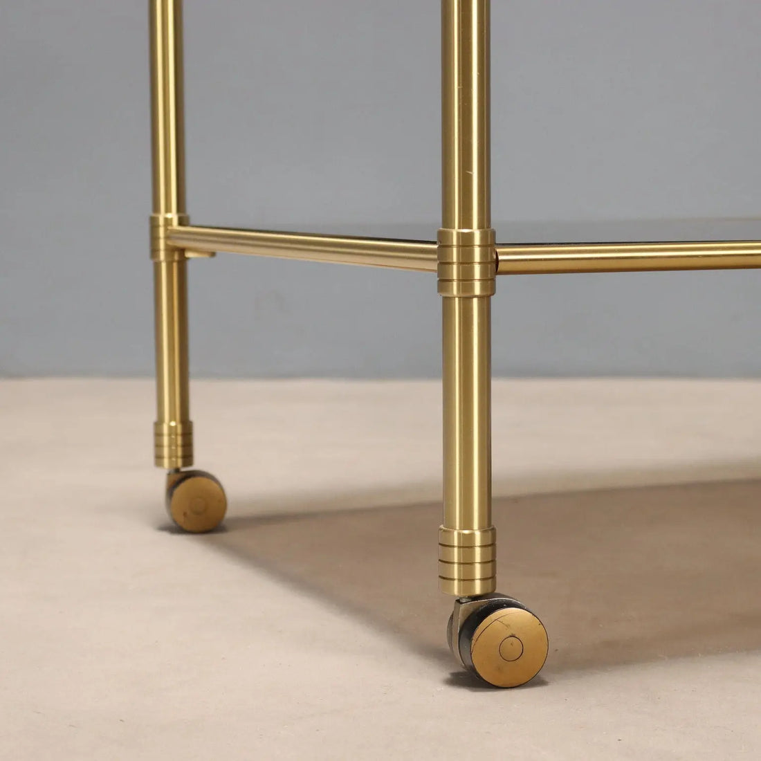 Vintage Kitchen Trolley Smoked Glass Brass Design Italy 1980s | Modernism | Complements