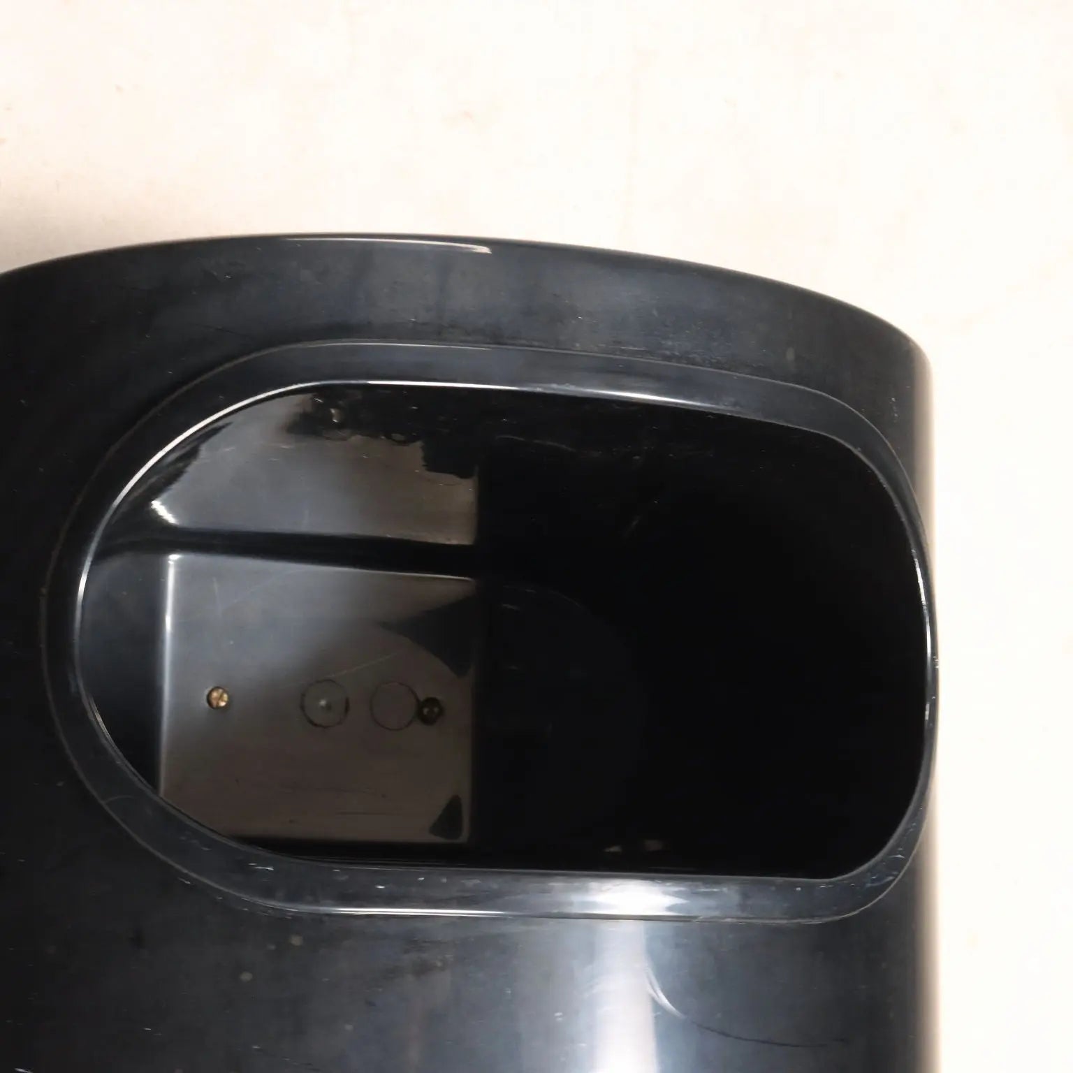 Giano Bedside Table in Black ABS with Compartment