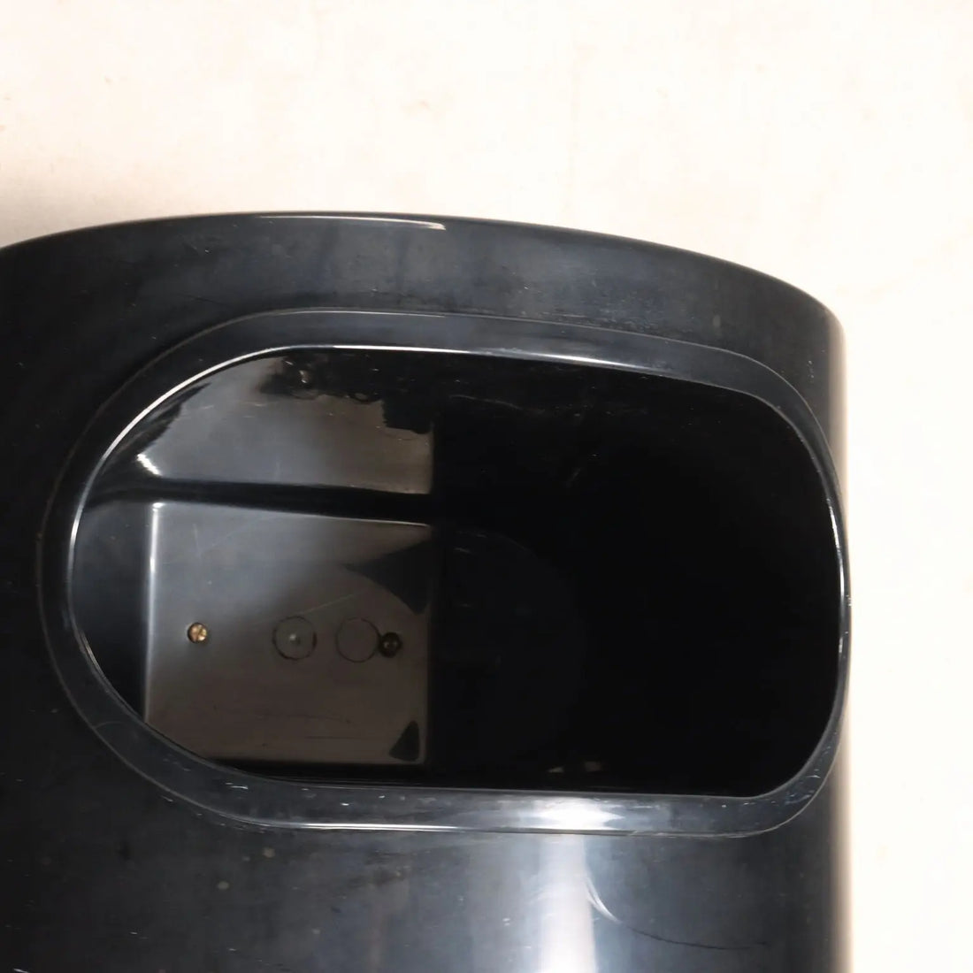 Giano Bedside Table in Black ABS with Compartment