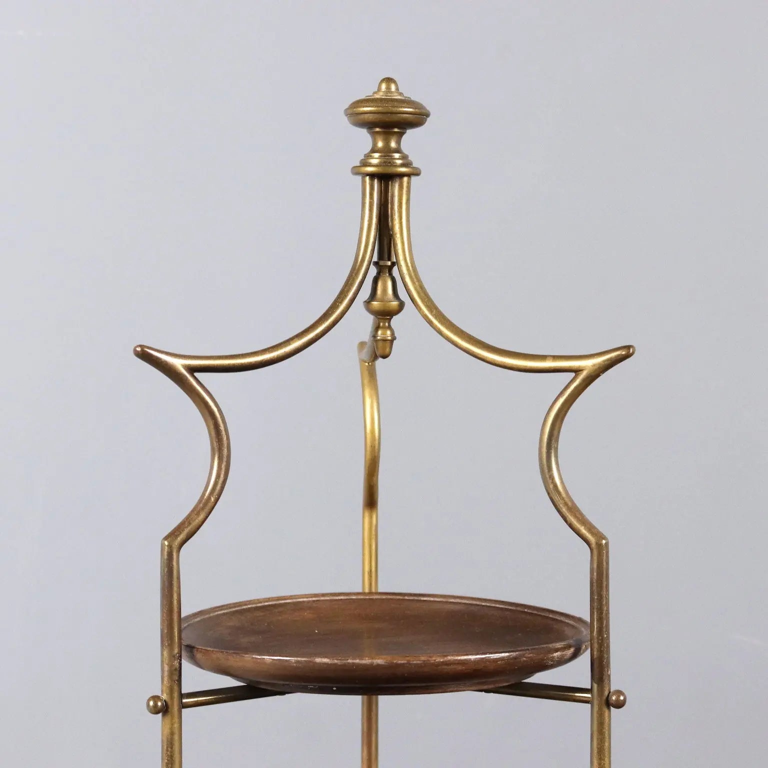 1950s Brass and Wood Storage Unit