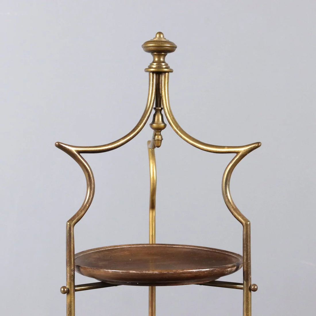 1950s Brass and Wood Storage Unit