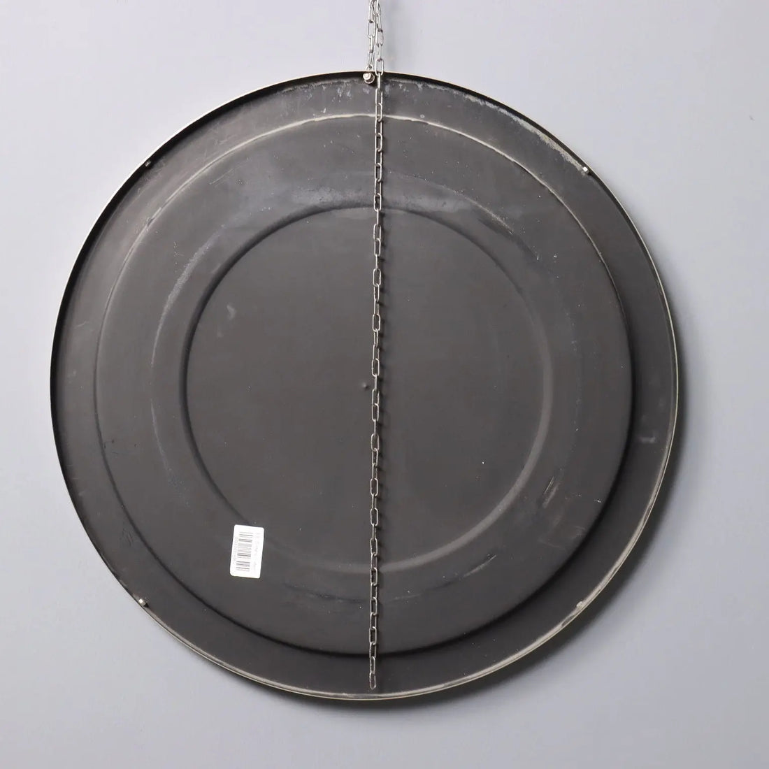 Vintage Round Mirror Iron Frame Glass Design Italy 1960s
