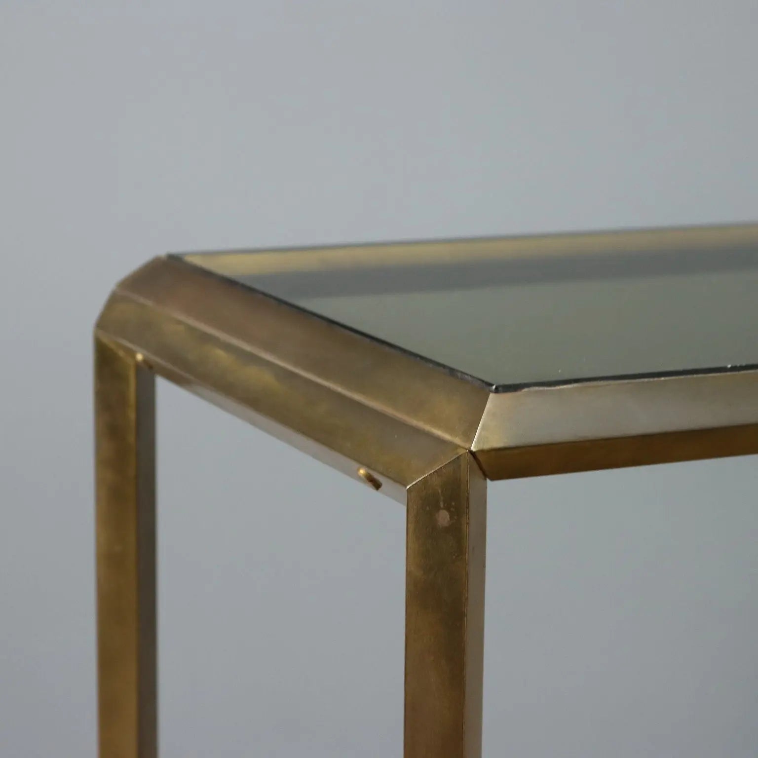 Vintage Kitchen Cart Double Top Metal Glass Design 1970s