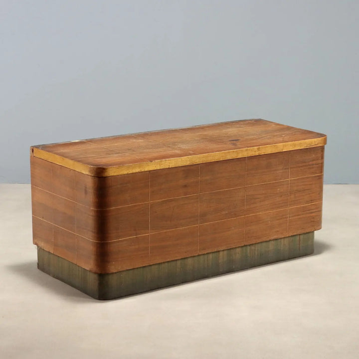 Vintage Chest Walnut Veneered Wood Design Italy 1940s | Modernism | Complements