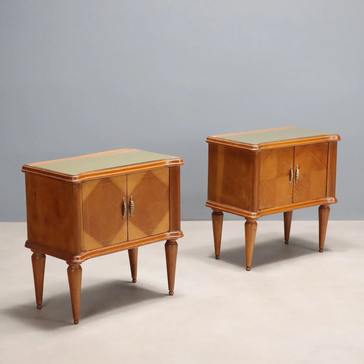 1950s Walnut and Mahogany Bedside Tables