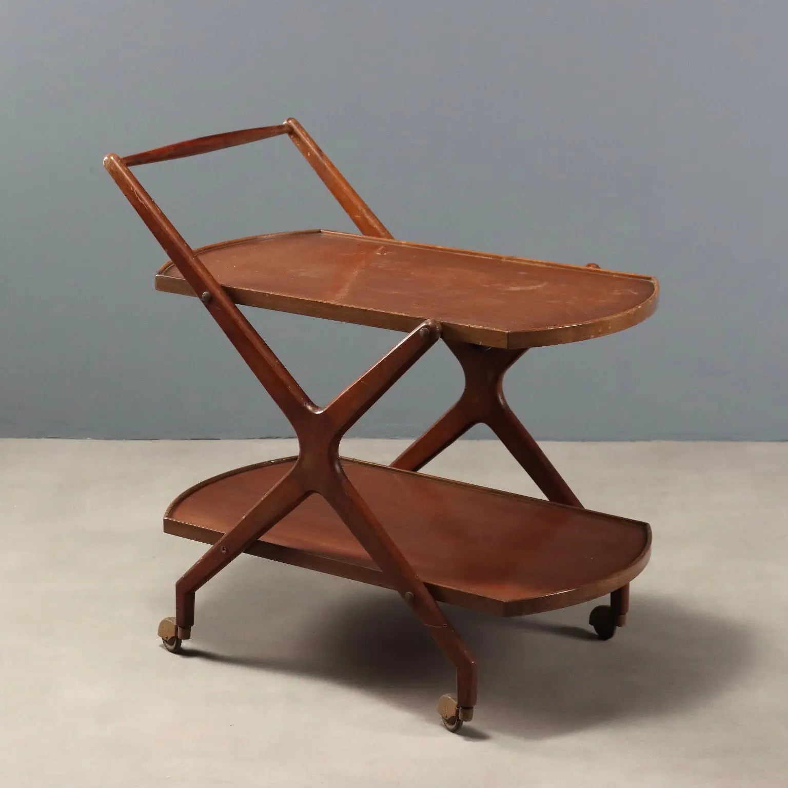Vintage Kitchen Trolley Beech Design Italy 1950s