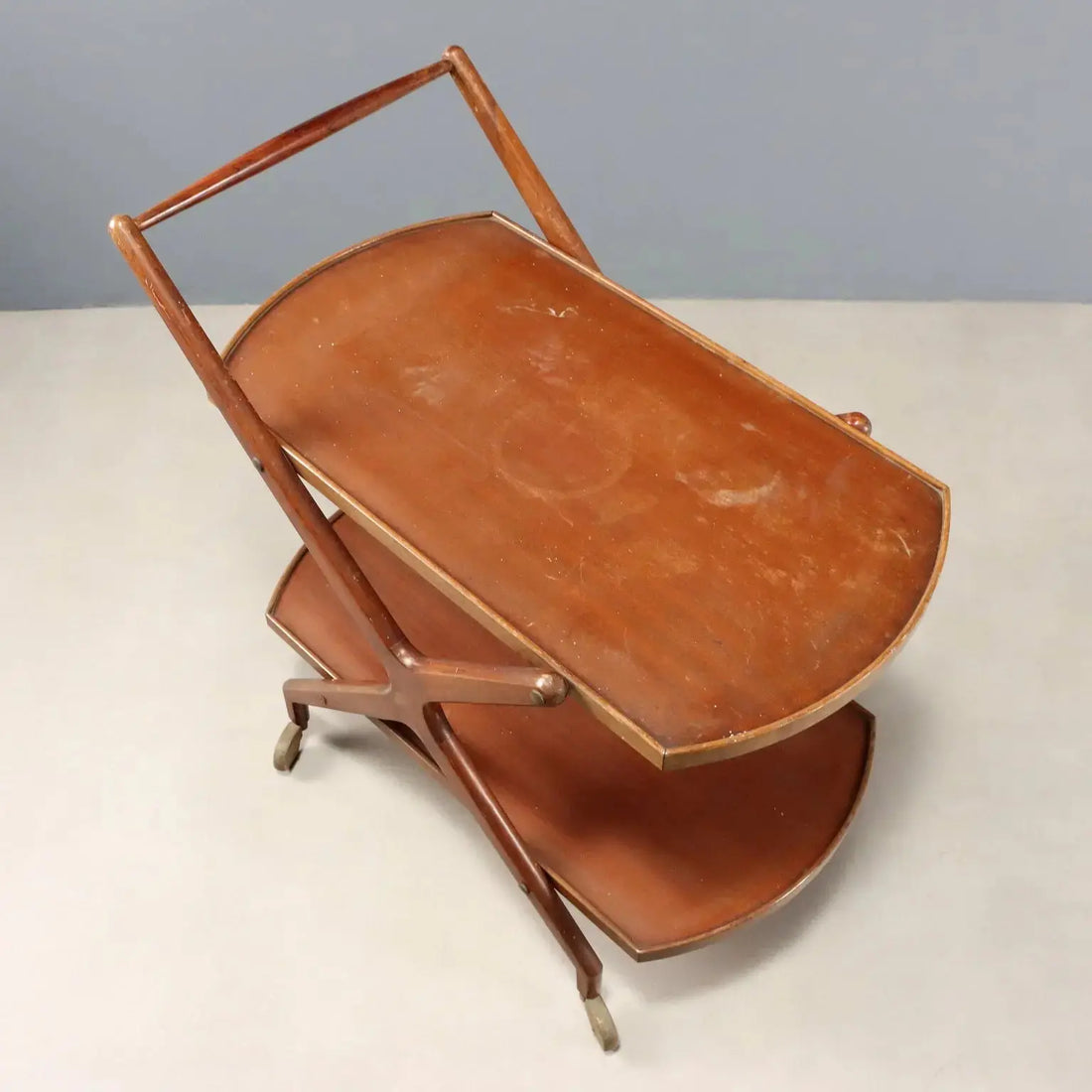 Vintage Kitchen Trolley Beech Design Italy 1950s
