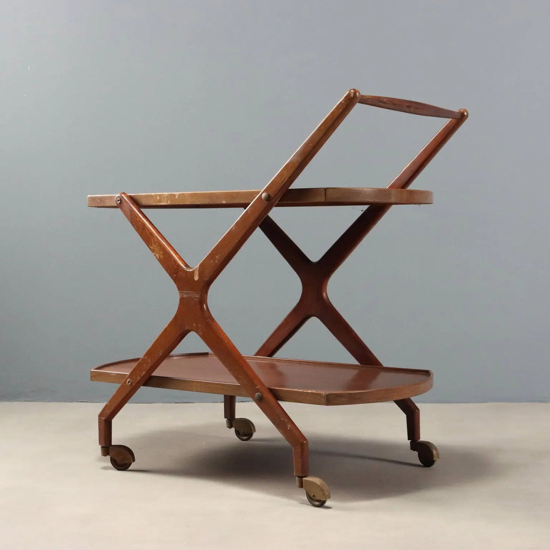 Vintage Kitchen Trolley Beech Design Italy 1950s