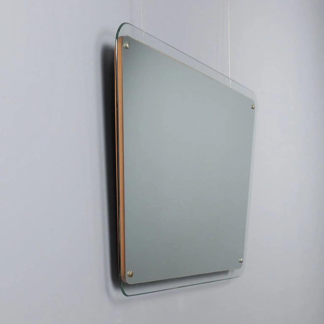 Vintage Wall Mirror Glass Design Italy 1960s