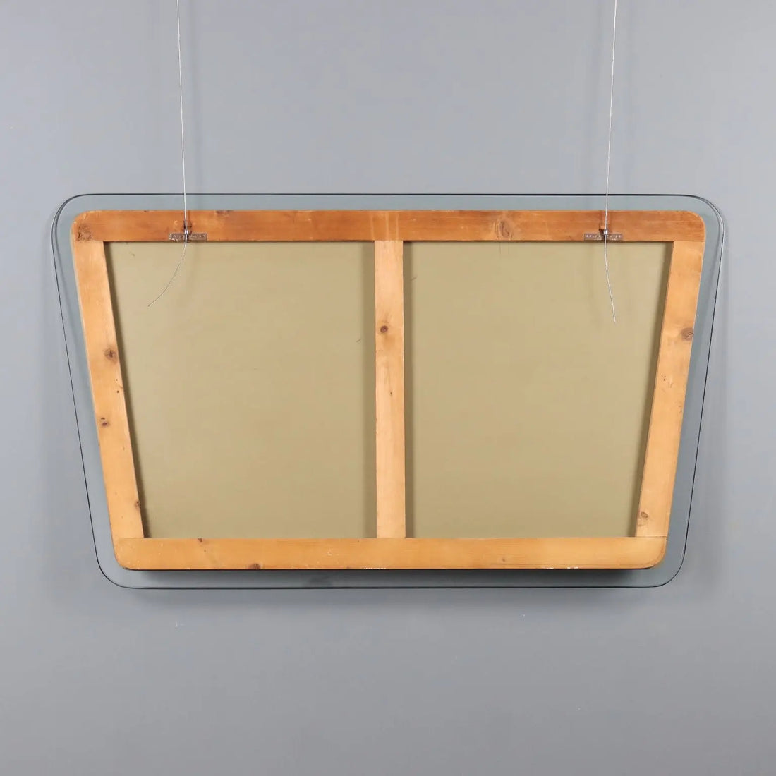 Vintage Wall Mirror Glass Design Italy 1960s
