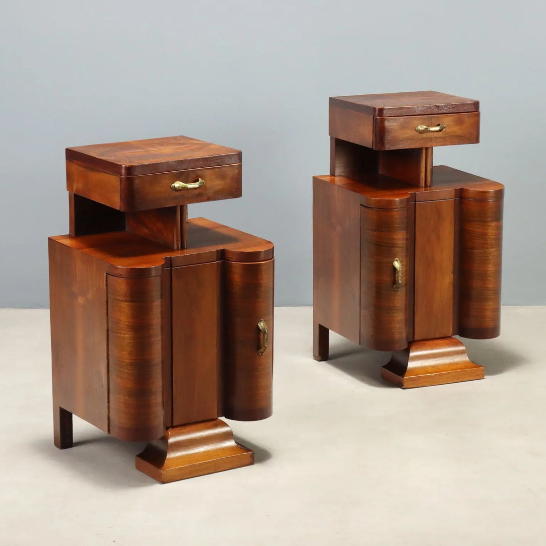 Restored 1920s-1930s Exotic Wood Nightstands