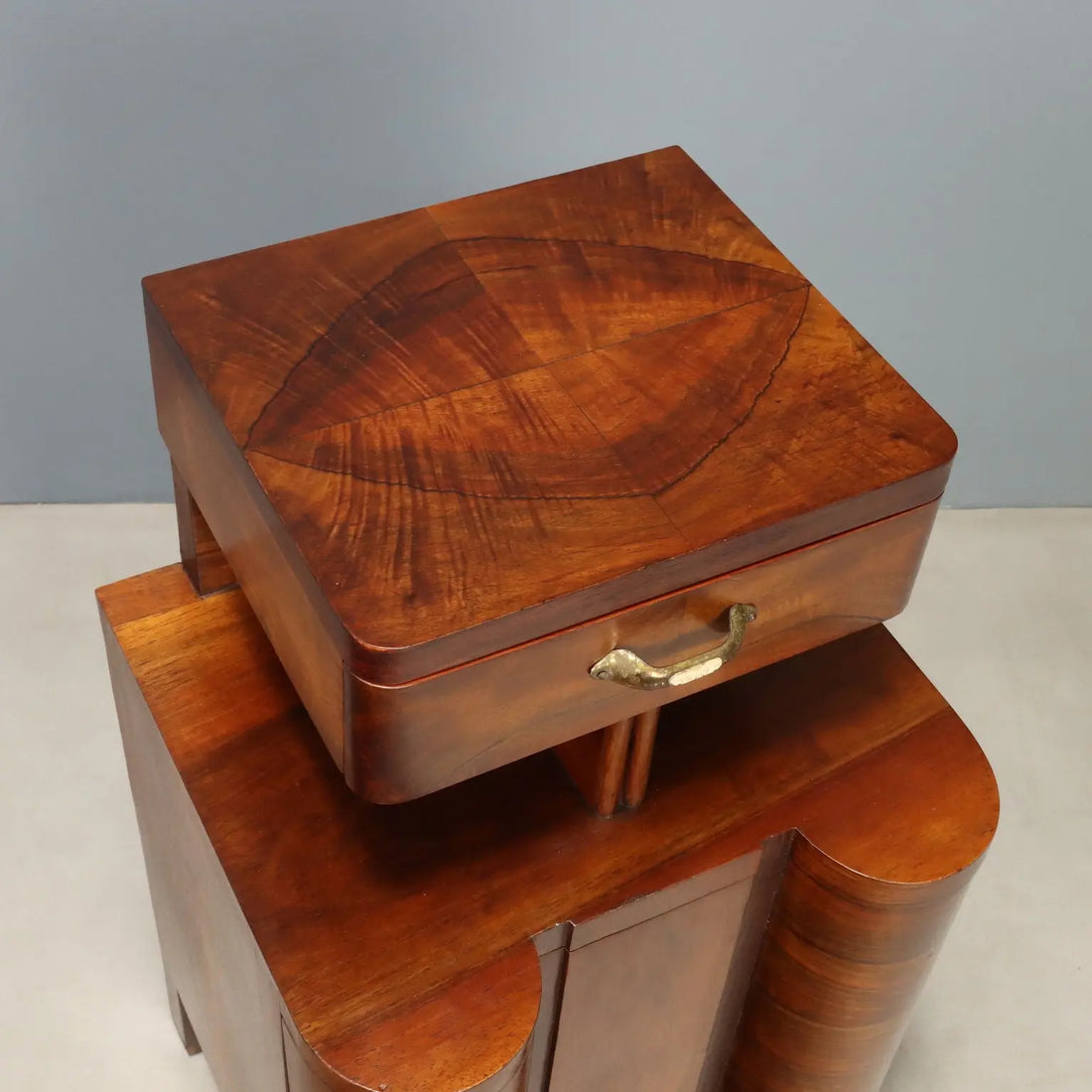 Restored 1920s-1930s Exotic Wood Nightstands