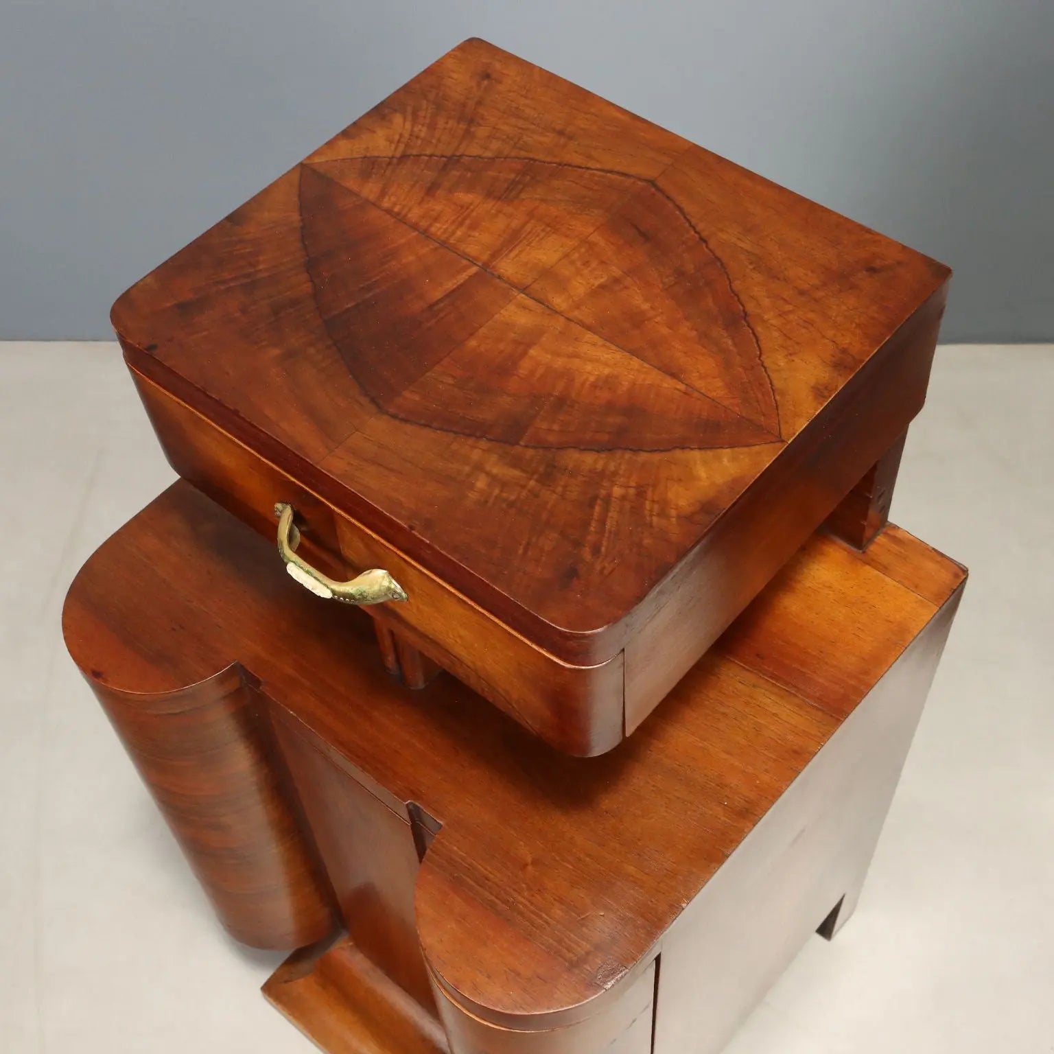 Restored 1920s-1930s Exotic Wood Nightstands