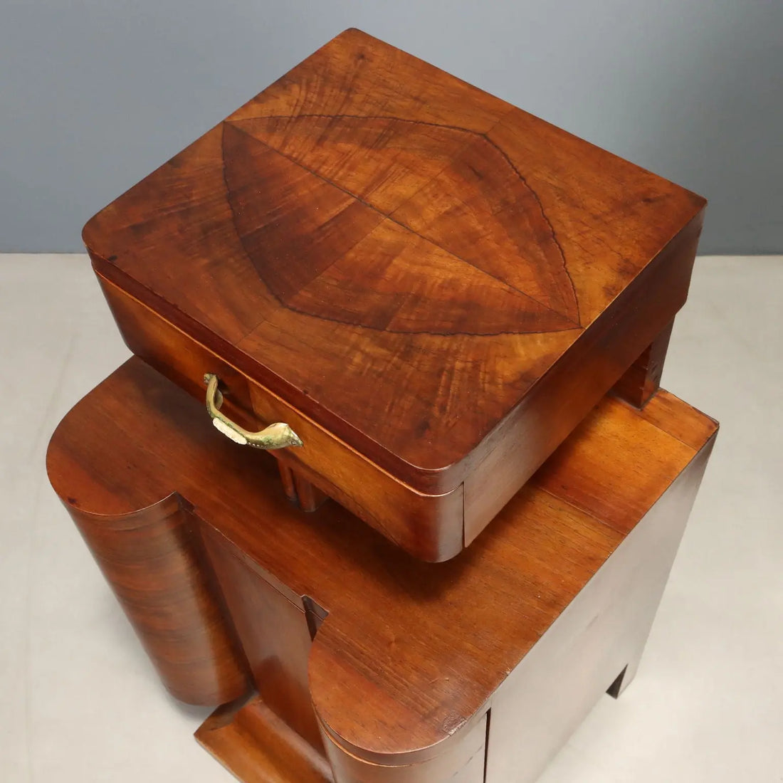 Restored 1920s-1930s Exotic Wood Nightstands