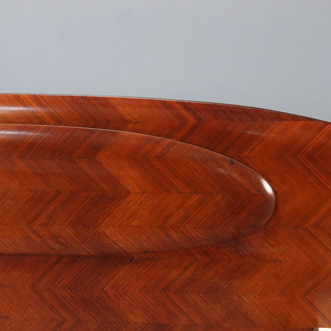 Vintage Double Bed Wood Veneer Design Italy 1950s-1960s