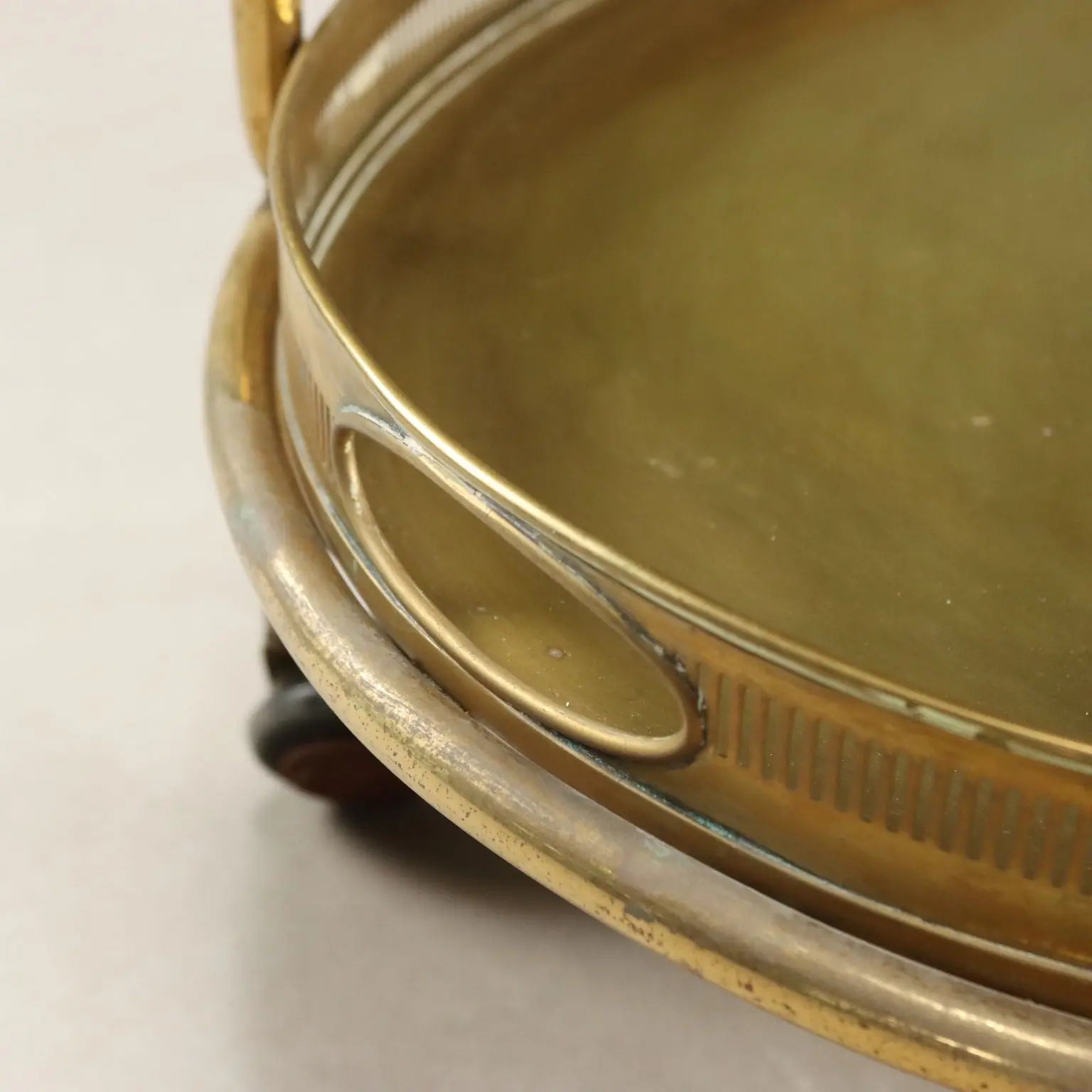 Vintage Kitchen Trolley Double Top Brass Design 1950s