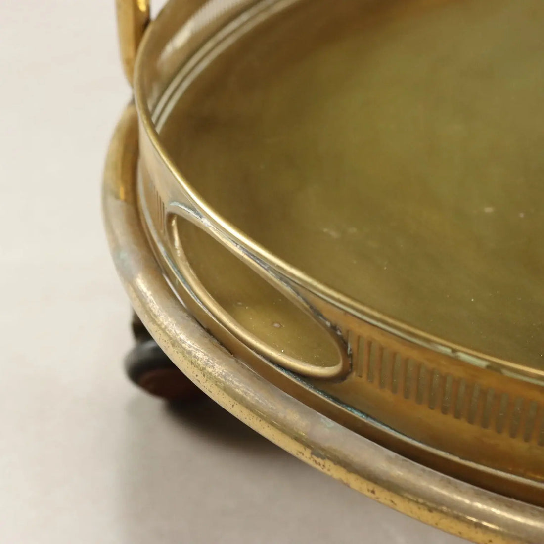 Vintage Kitchen Trolley Double Top Brass Design 1950s