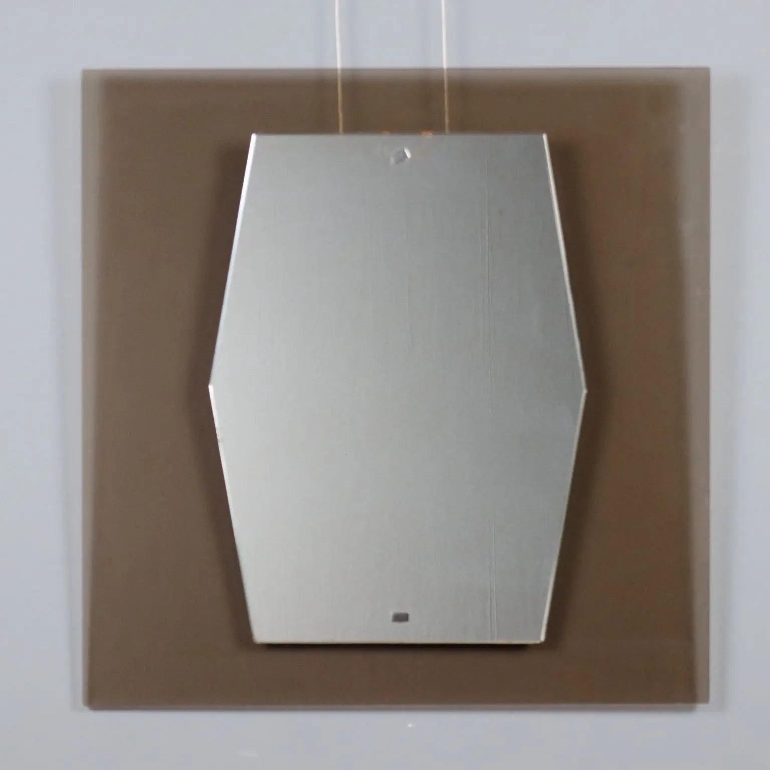 Vintage Mirror Smoked Glass Design Italy 1960s
