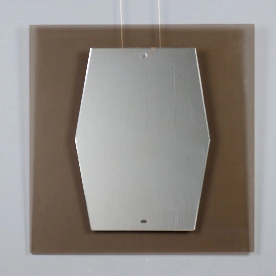 Vintage Mirror Smoked Glass Design Italy 1960s