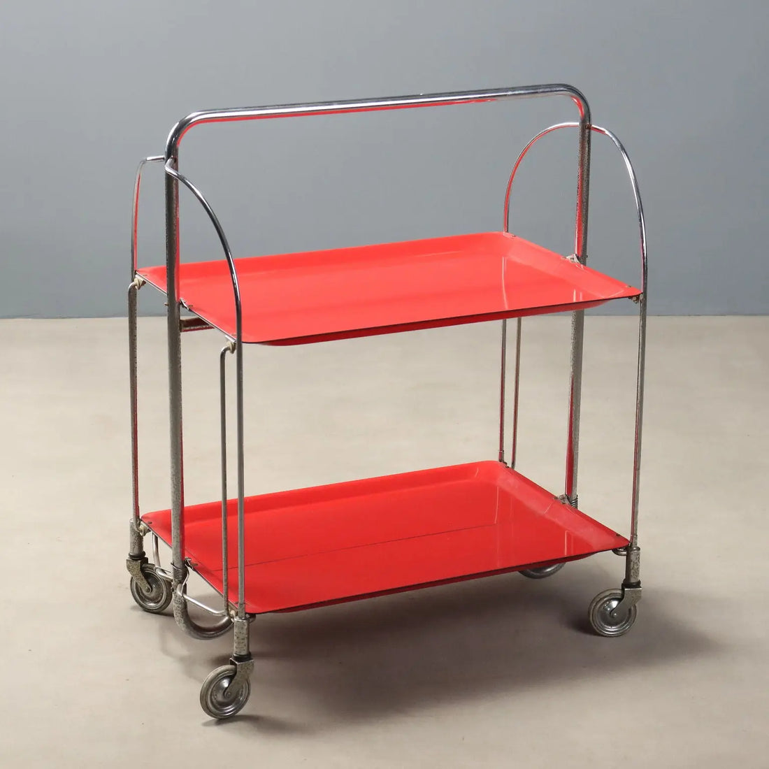 Vintage Dinette Kitchen Cart Plastic Bremshey Germany 1960s