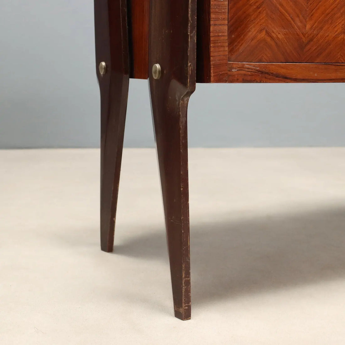 Vintage Nightstands Beech Glass Design Italy 1960s