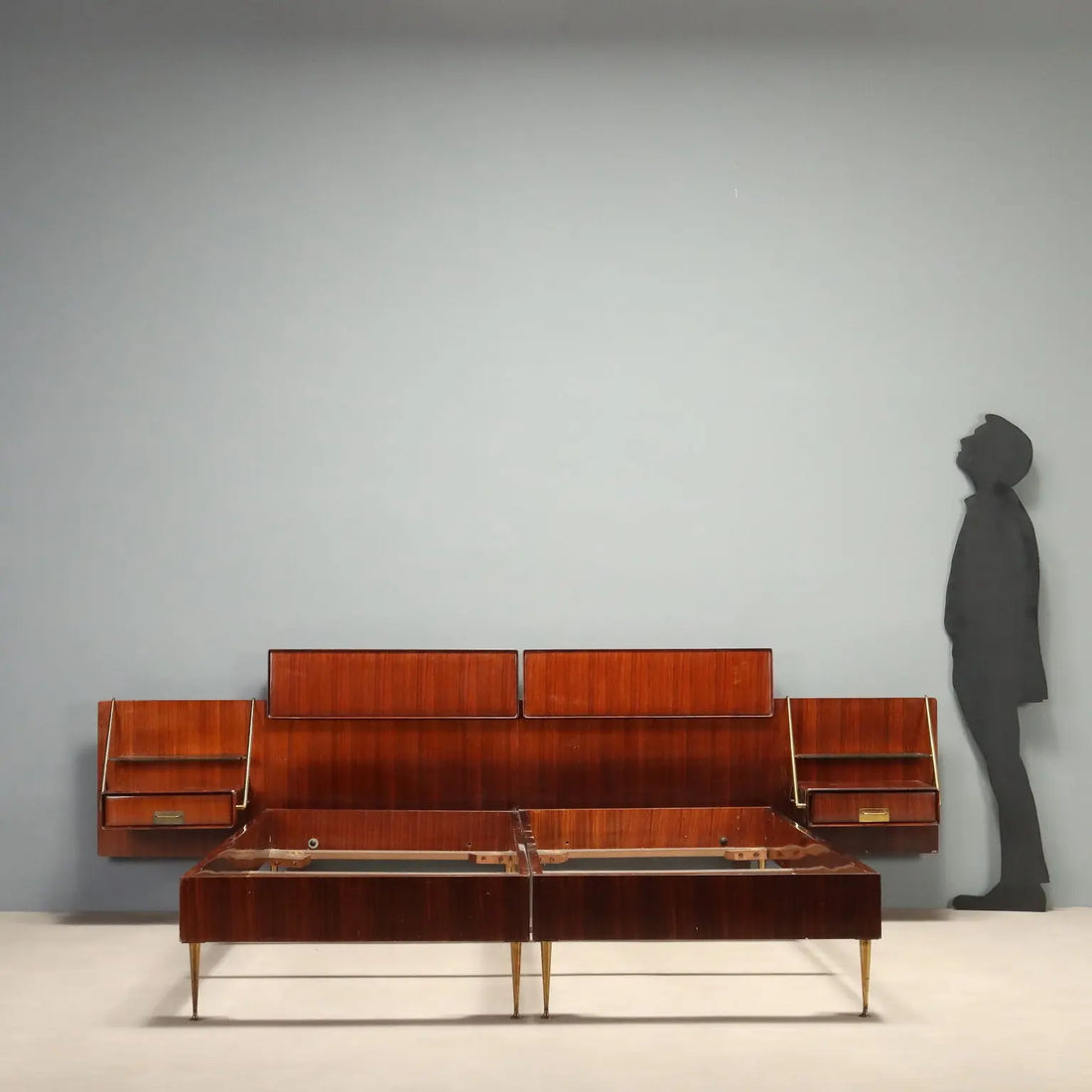 1960s Double Bed by Silvio Cavatorta