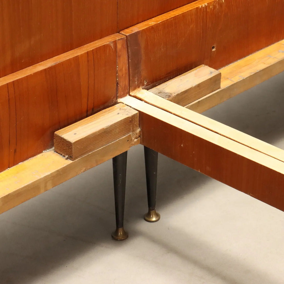 1960s Teak Double Bed by Silvio Cavatorta