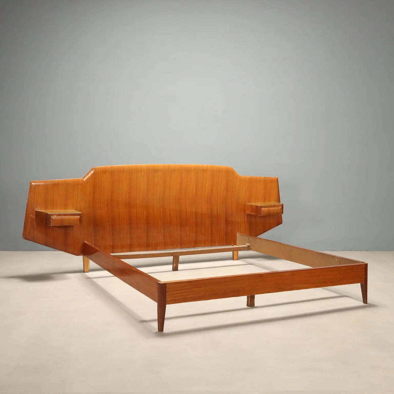 1950s Mahogany Double Bed with Nightstands