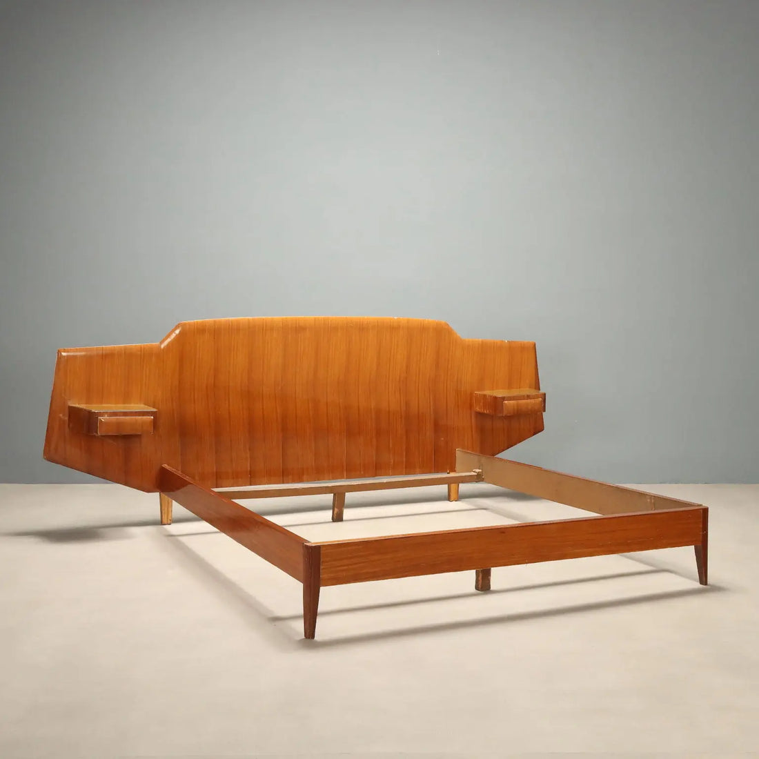 1950s Mahogany Double Bed with Nightstands