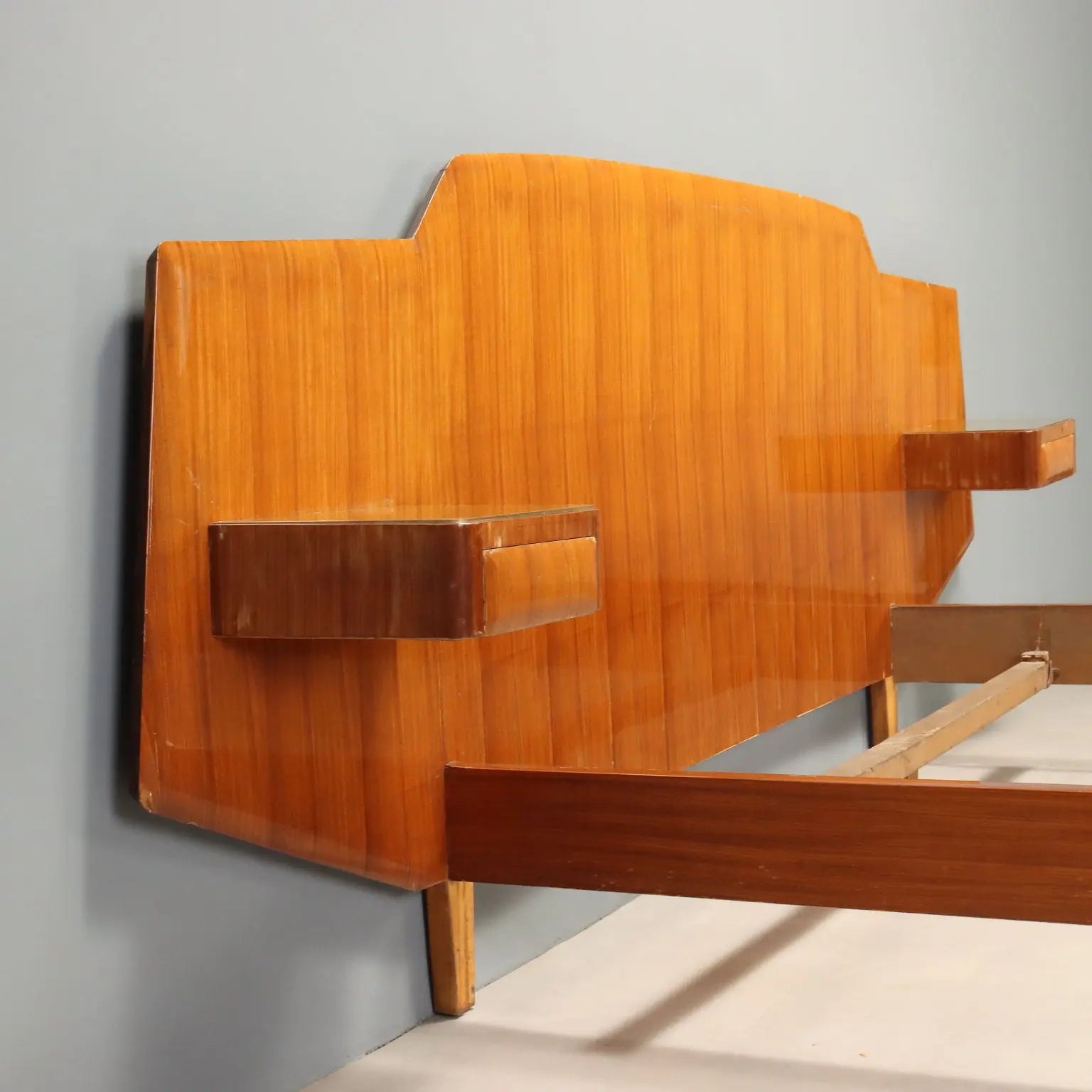 1950s Mahogany Double Bed with Nightstands