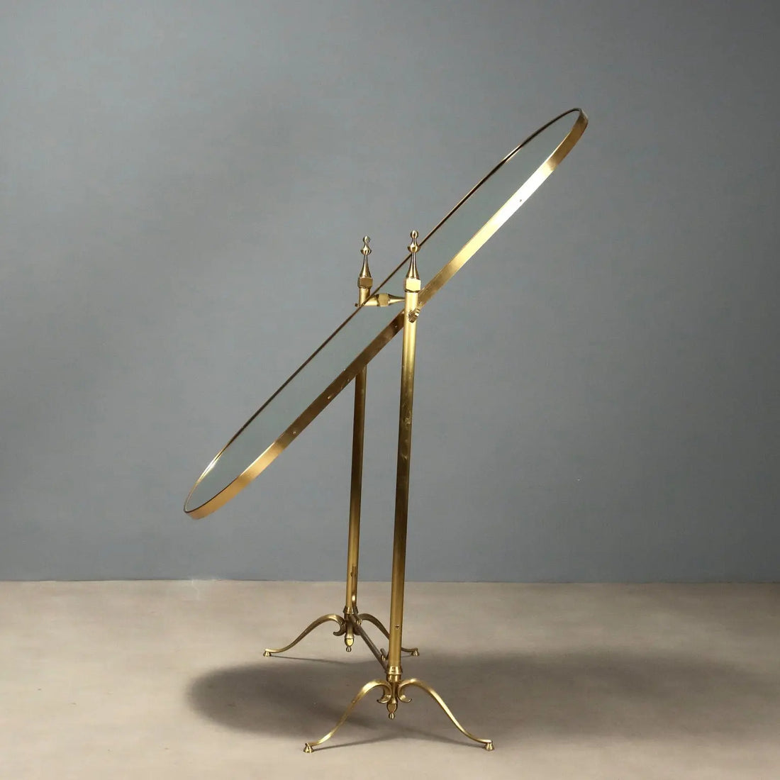 Brass Psyche with Tilting Mirror - 20th Century
