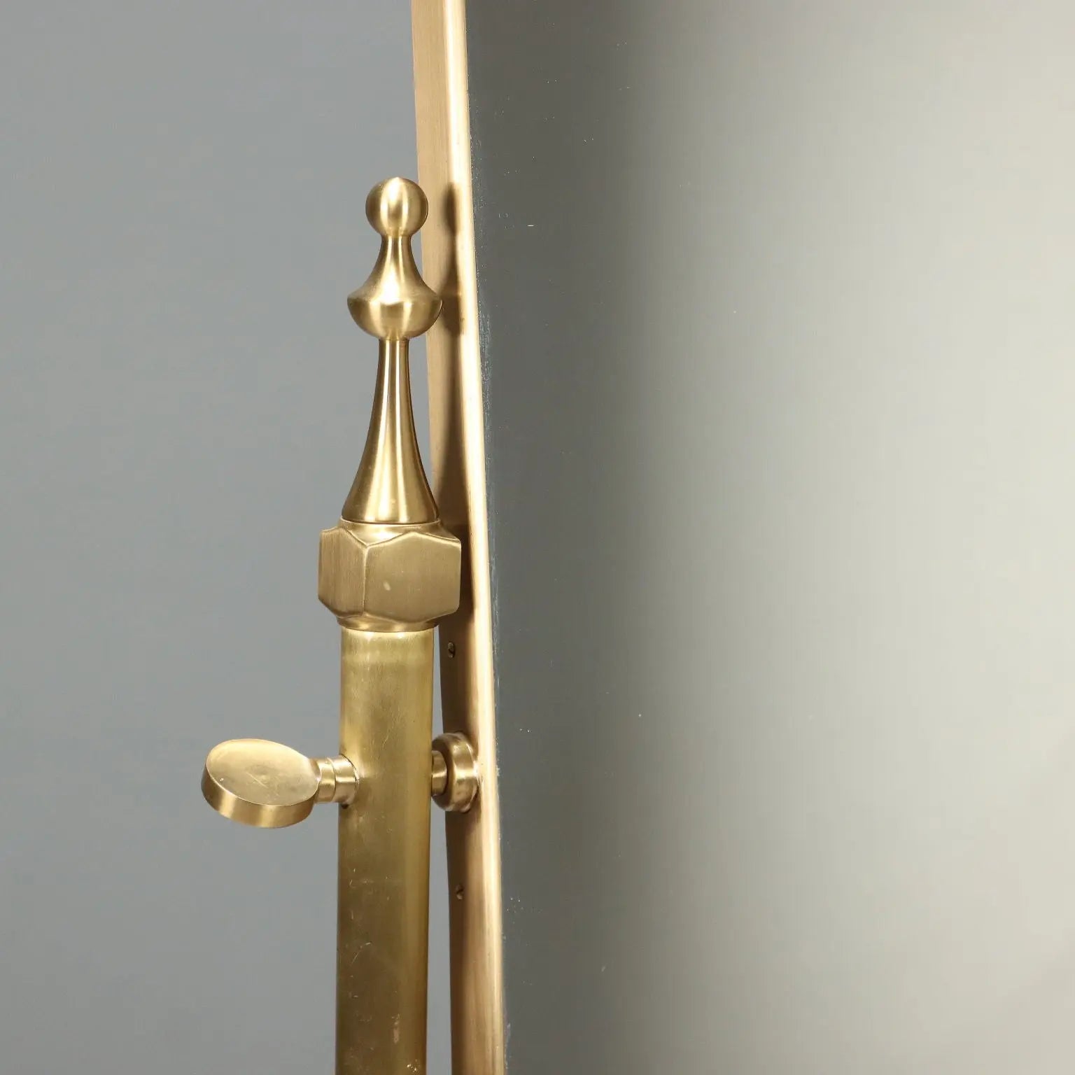 Brass Psyche with Tilting Mirror - 20th Century