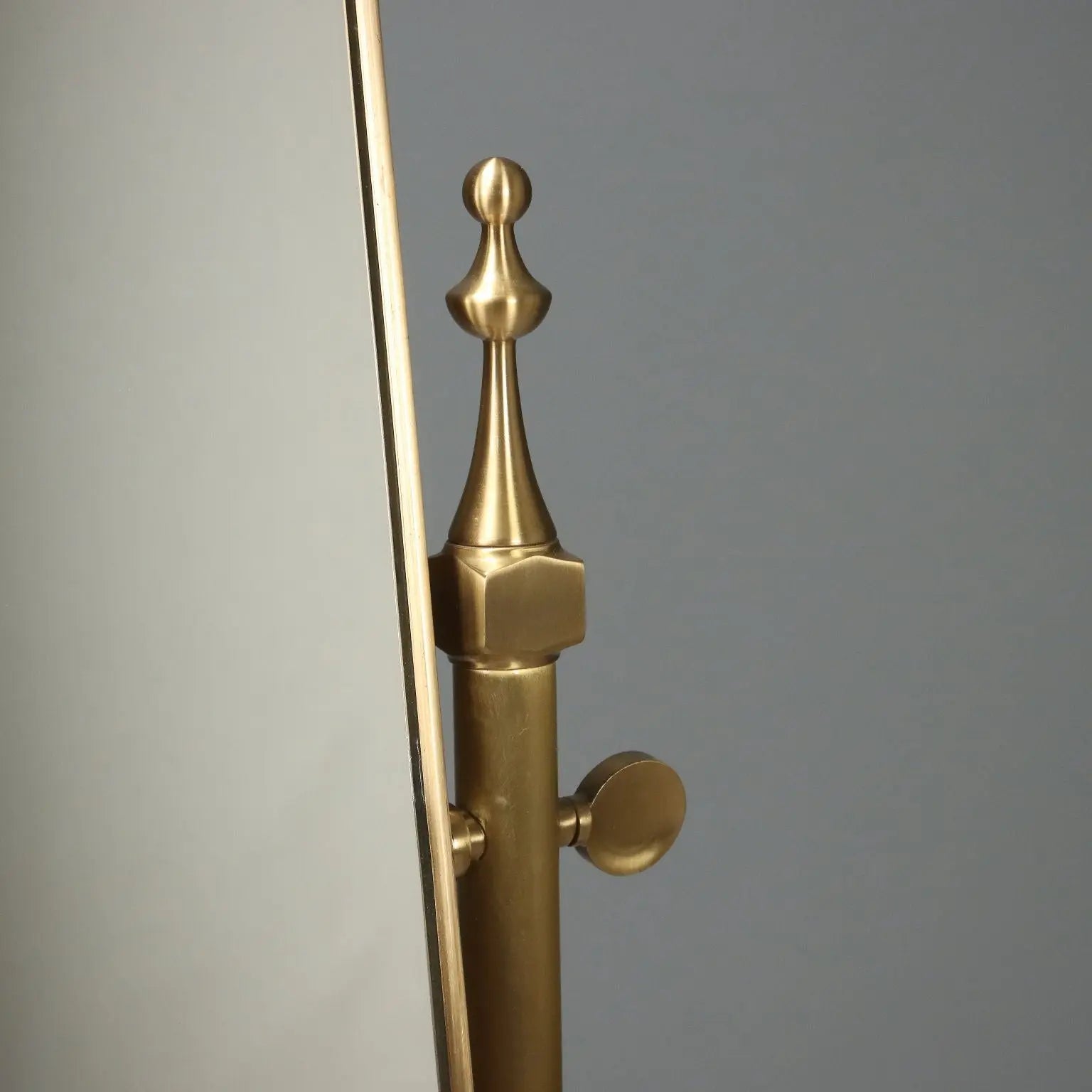 Brass Psyche with Tilting Mirror - 20th Century