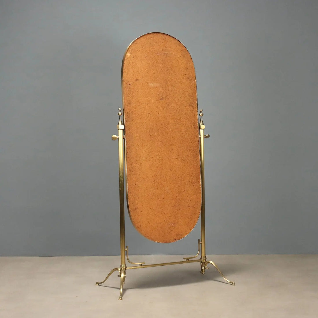 Brass Psyche with Tilting Mirror - 20th Century