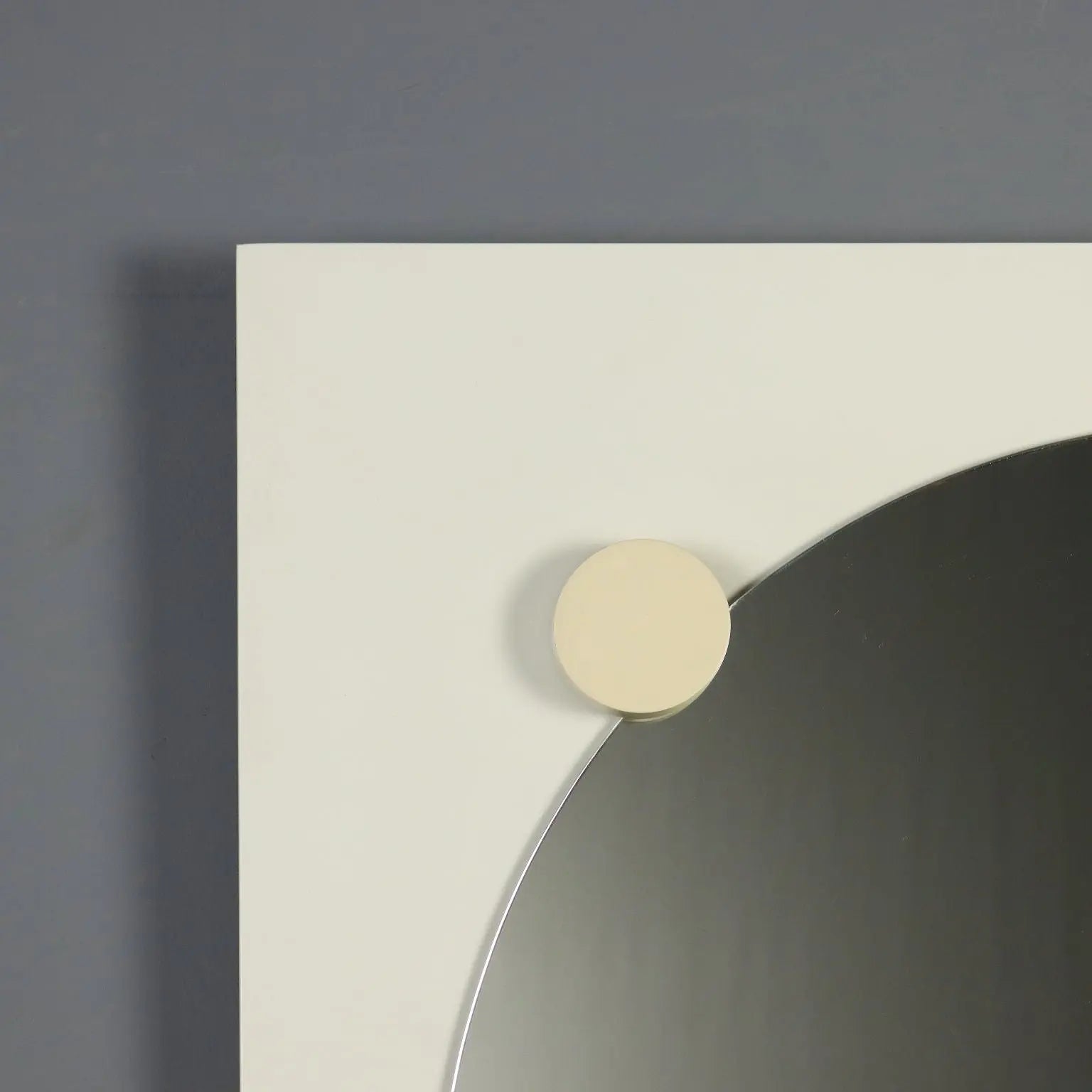 Vintage Wall Mirror Lacquered Wood Design Italy 1970s