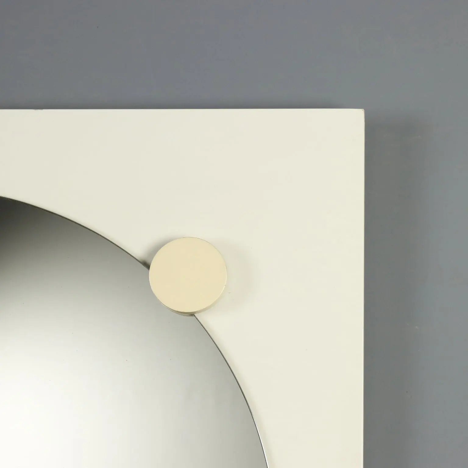 Vintage Wall Mirror Lacquered Wood Design Italy 1970s