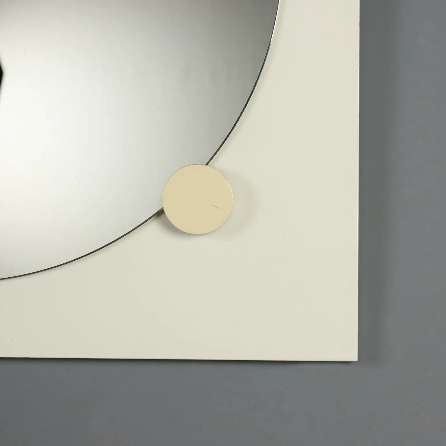 Vintage Wall Mirror Lacquered Wood Design Italy 1970s