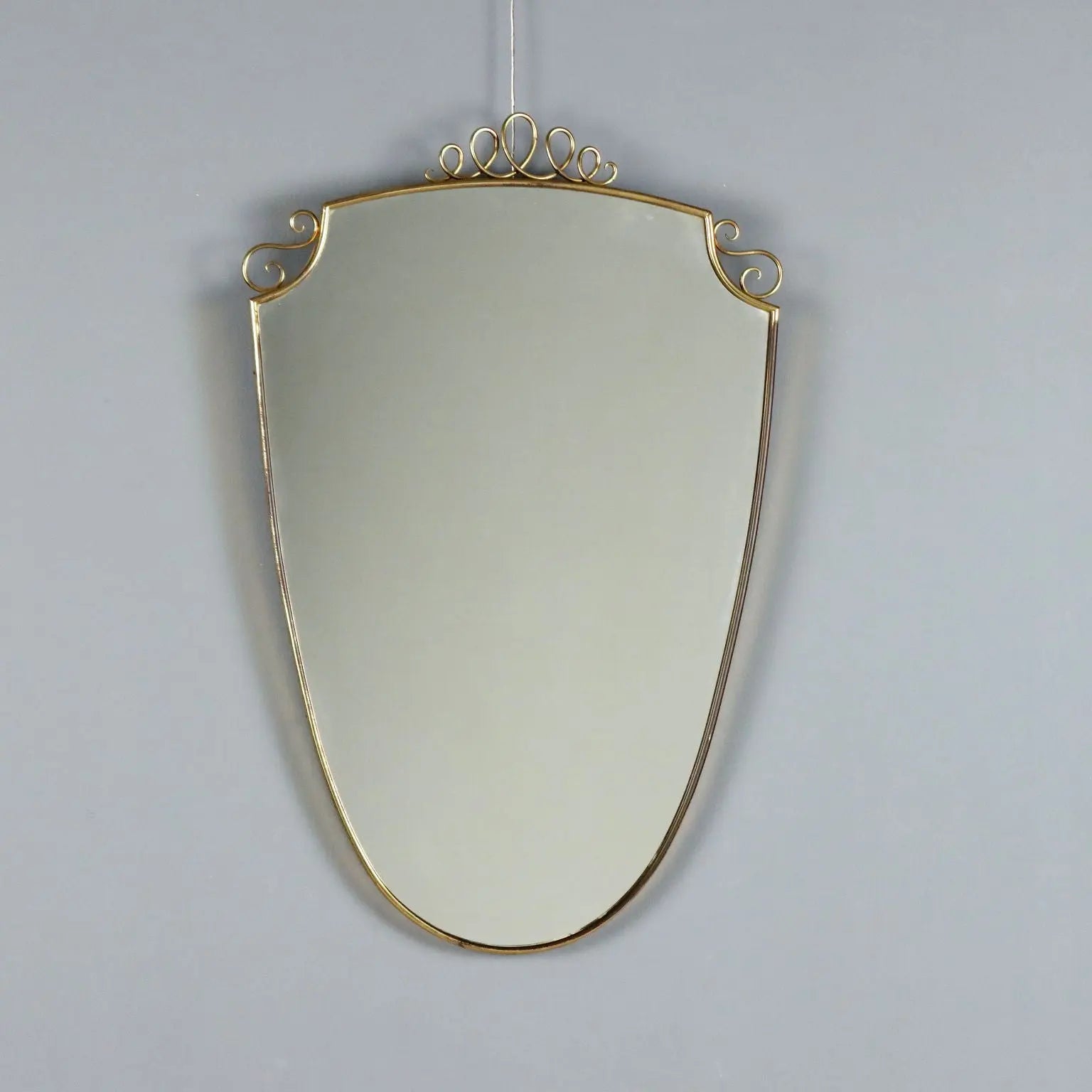1950s-60s Brass Wall Mirror