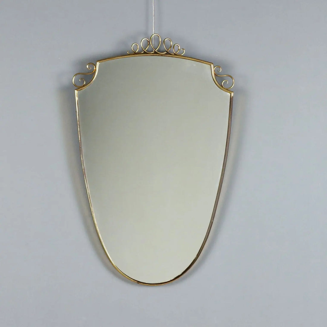 1950s-60s Brass Wall Mirror