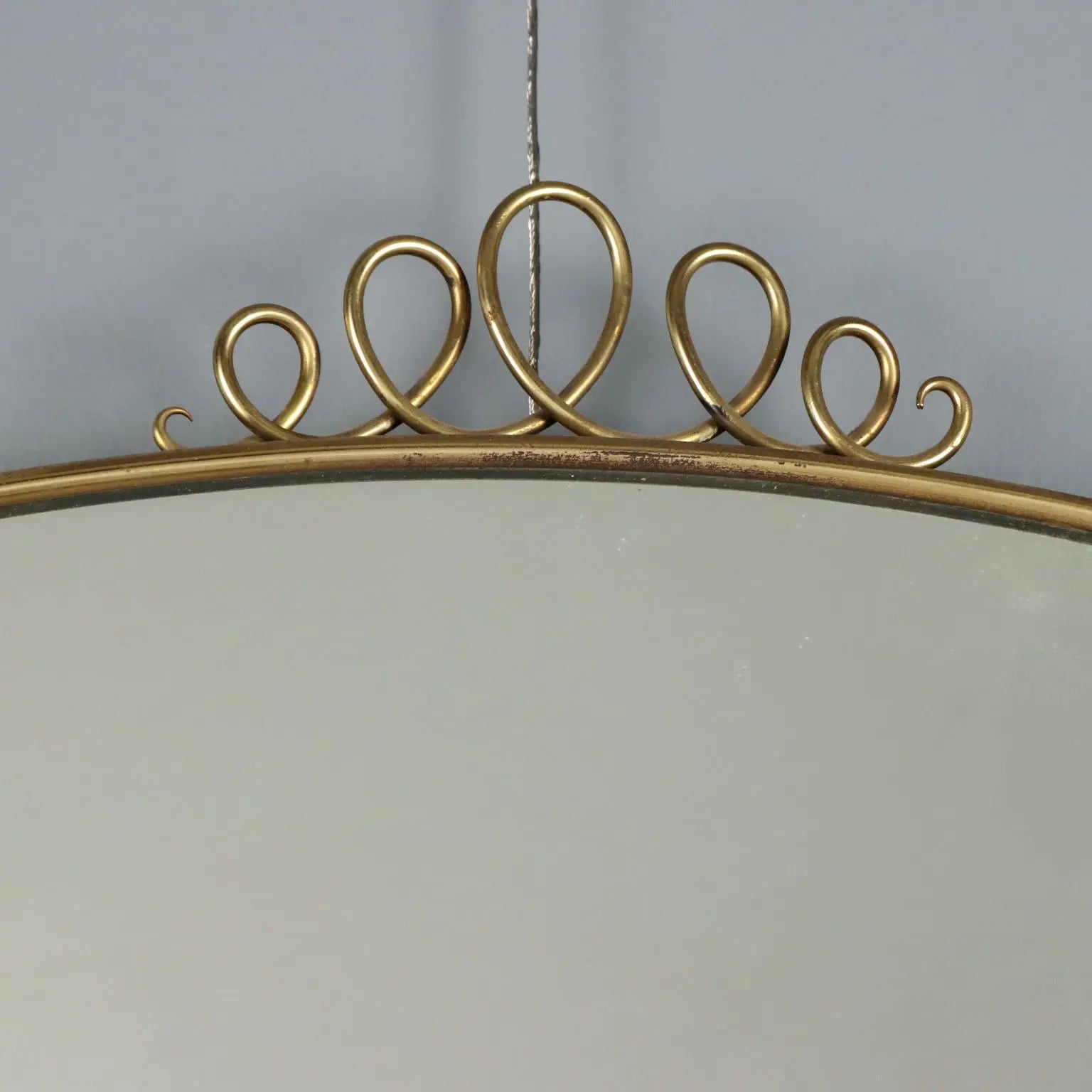 1950s-60s Brass Wall Mirror