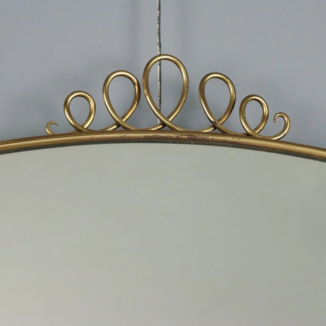 1950s-60s Brass Wall Mirror