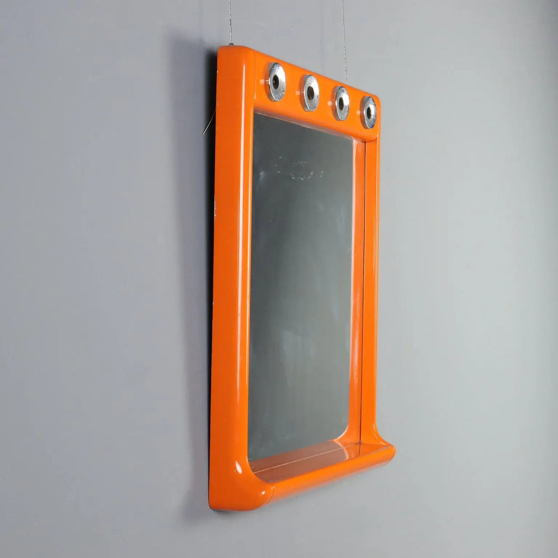 1970s Vintage Mirror with Aluminum Lights