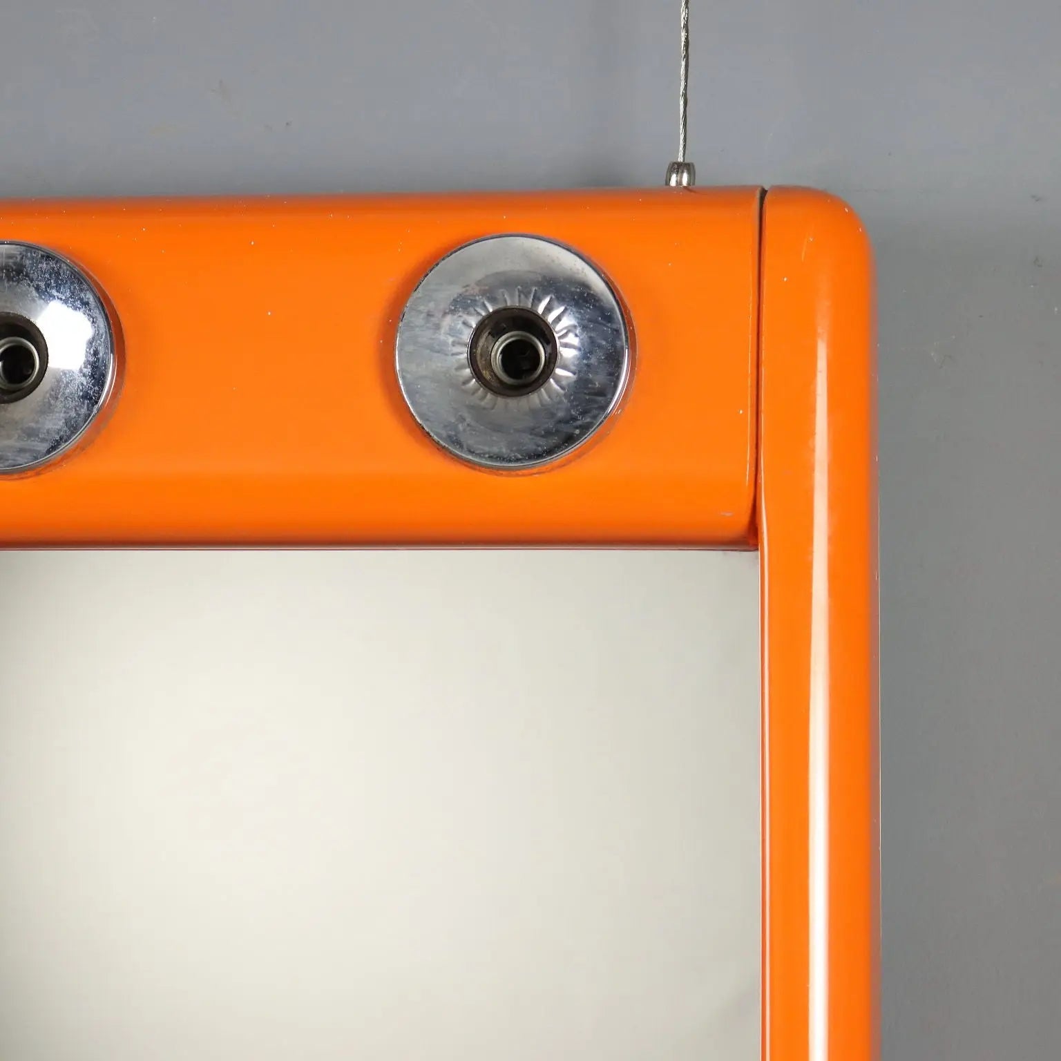 1970s Vintage Mirror with Aluminum Lights