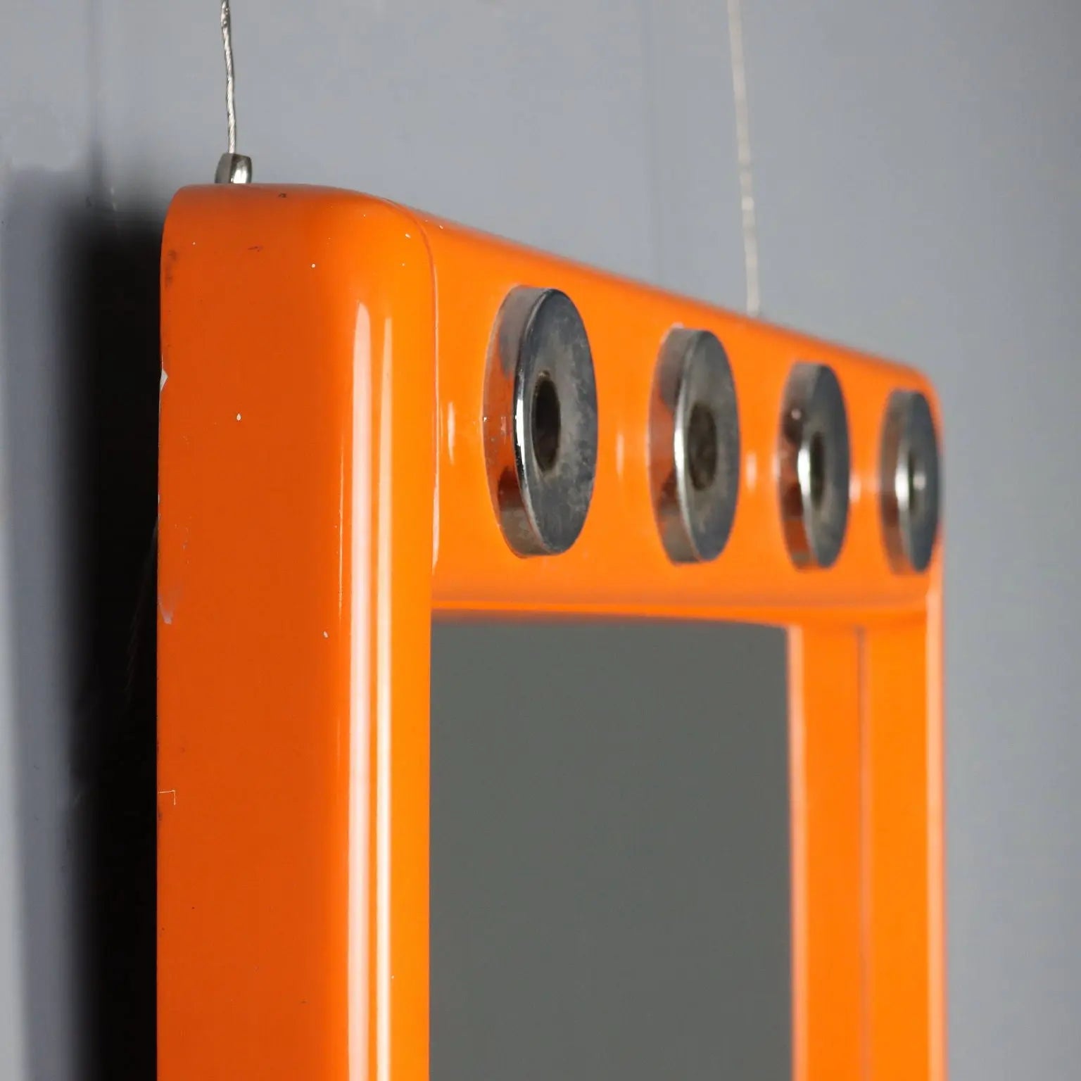 1970s Vintage Mirror with Aluminum Lights