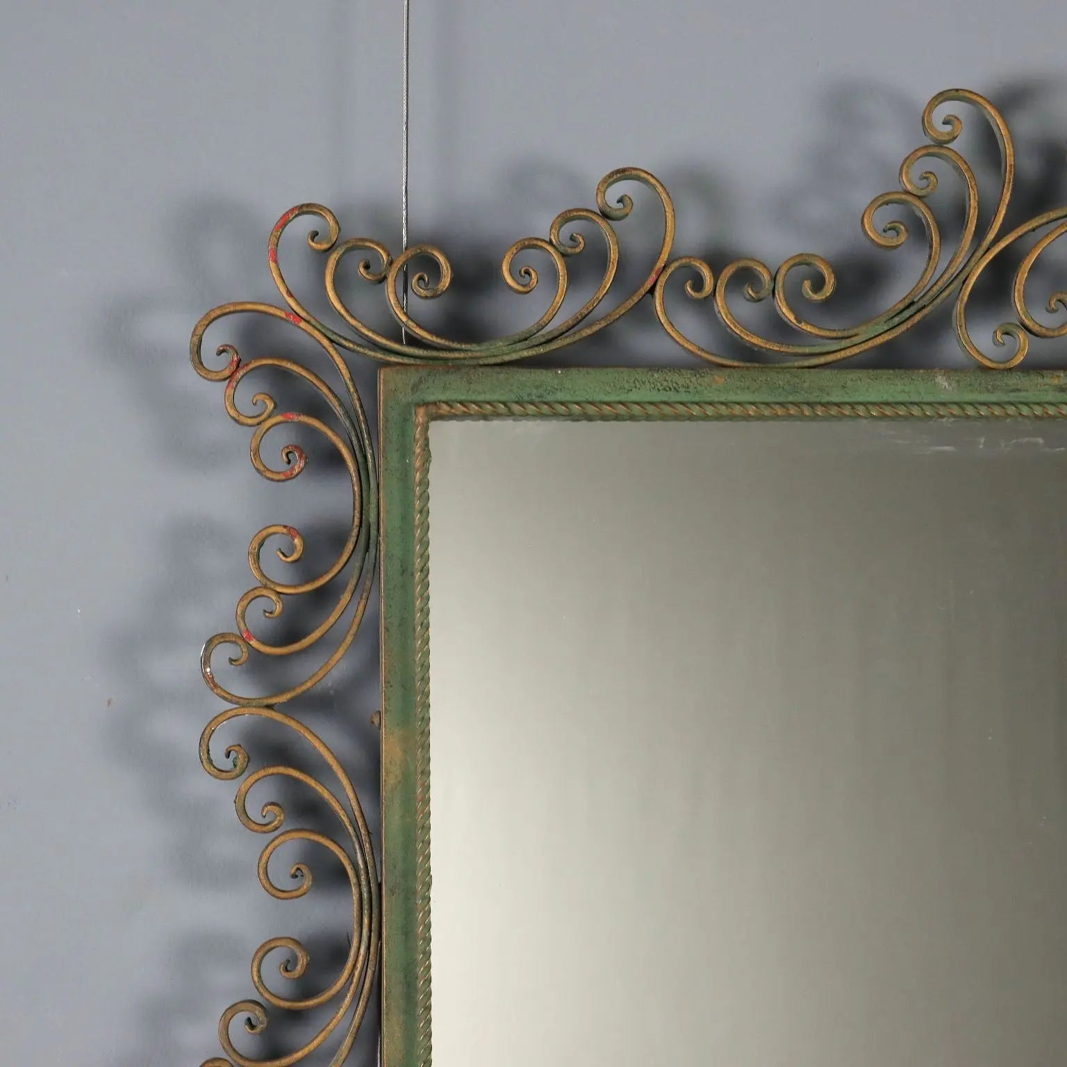 Wrought Iron Mirror from the 1980s