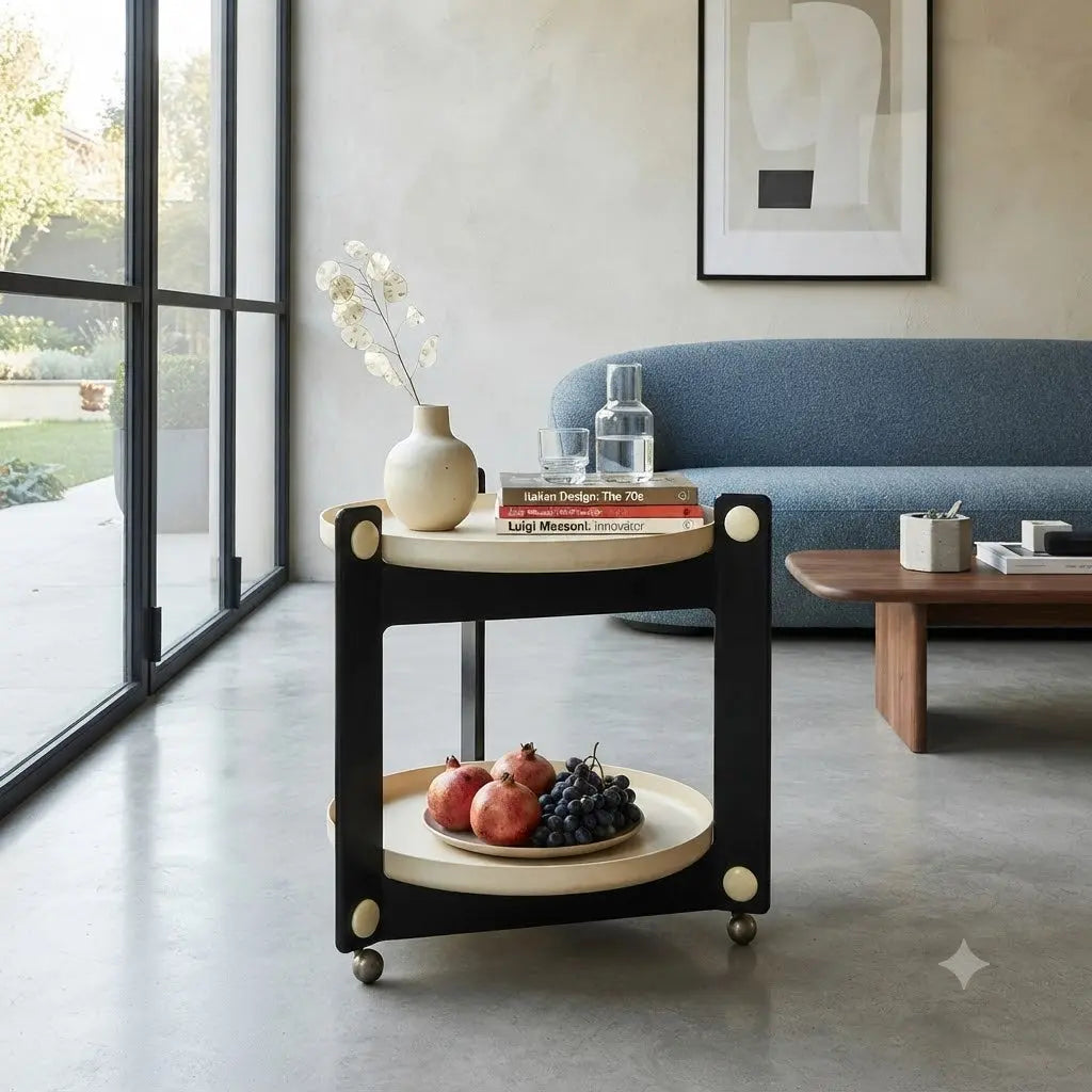 Vintage Kitchen Trolley Guzzini Design Luigi Massoni Italy 1970s