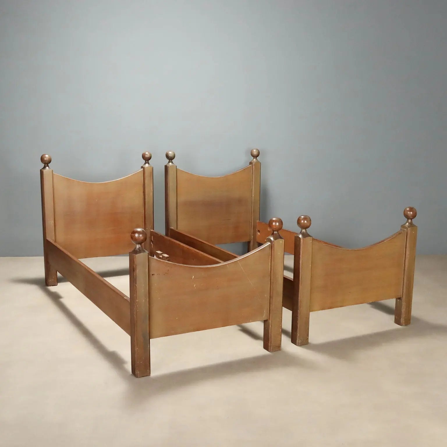 Vintage Single Beds in the Style of L. Caccia Dominioni 1960s