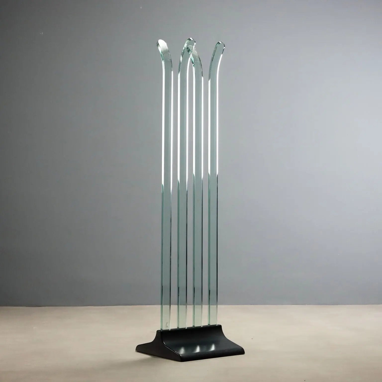 Vintage Coat Stand Fiam Plastic Glass Design Italy 1970s-1980s